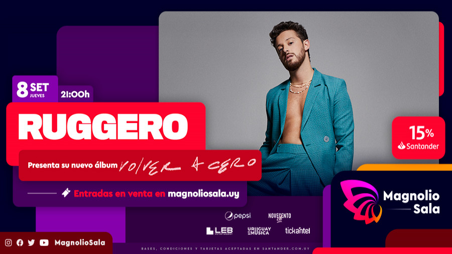 Ruggero - Presenta su nuevo álbum "Volver a cero" en Magnolio Sala