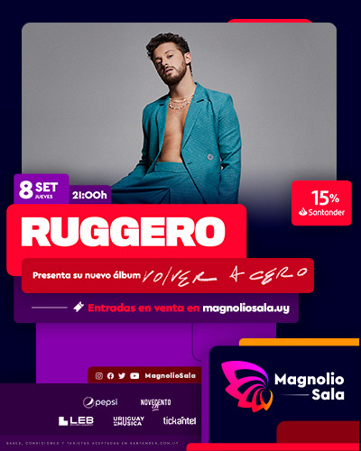 Ruggero - Presenta su nuevo álbum "Volver a cero" en Magnolio Sala