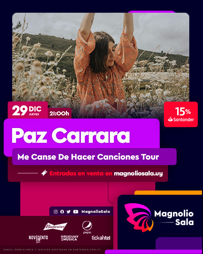 Paz Carrara - Me cansé de hacer canciones tour en Magnolio Sala