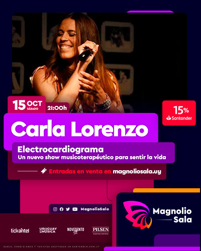 Carla Lorenzo SAB 15 OCT - 21:00h en Magnolio Sala