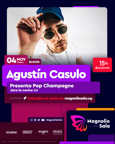 Agustín Casulo - Presenta Pop Champagne en Magnolio Sala