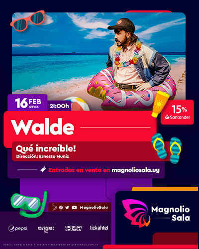 Walde JUE 16 FEB - 21:00h en Magnolio Sala