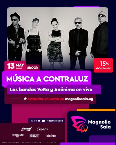 Música a contraluz - Las bandas VeRa y Anónima EN VIVO. en Magnolio Sala