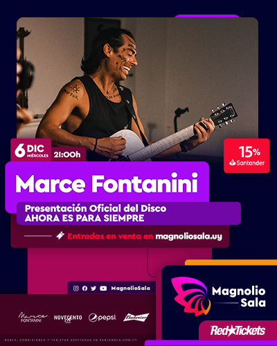 Marce Fontanini MIE 6 DIC - 21:00h en Magnolio Sala