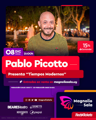 Pablo Picotto VIE 8 DIC - 21:00h en Magnolio Sala