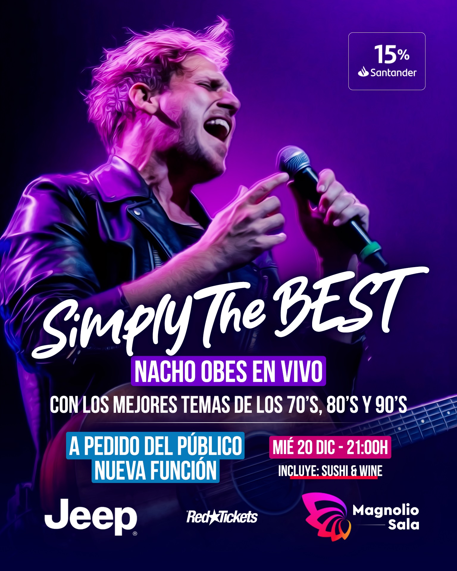 Simply the best - Nacho Obes en vivo en Magnolio Sala