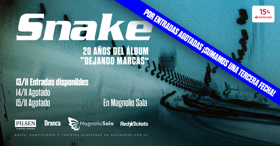 Snake - 20 años del álbum "Dejando marcas" en Magnolio Sala