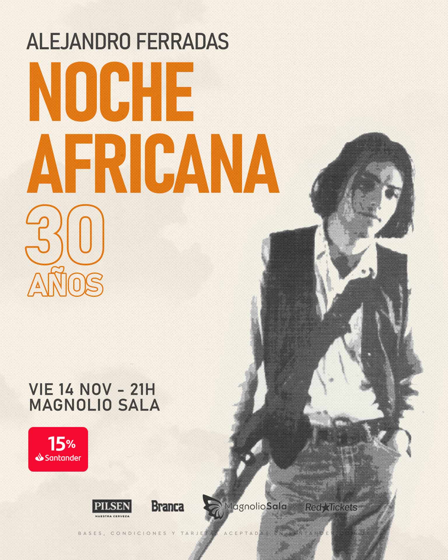 Alejandro Ferradas - Noche africana 30 años en Magnolio Sala