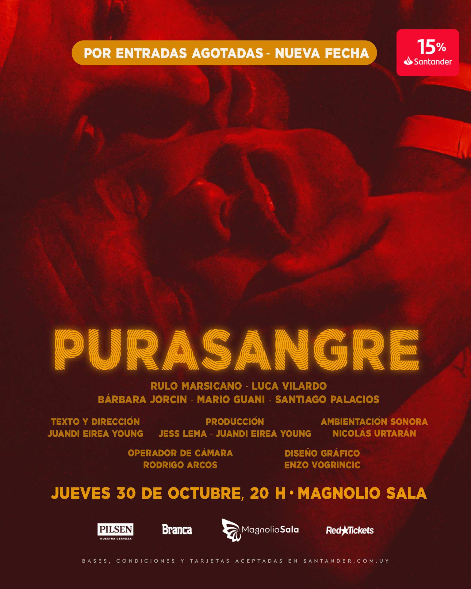 PURASANGRE JUE 16 OCT - 20:00h, JUE 30 OCT - 20:00h en Magnolio Sala