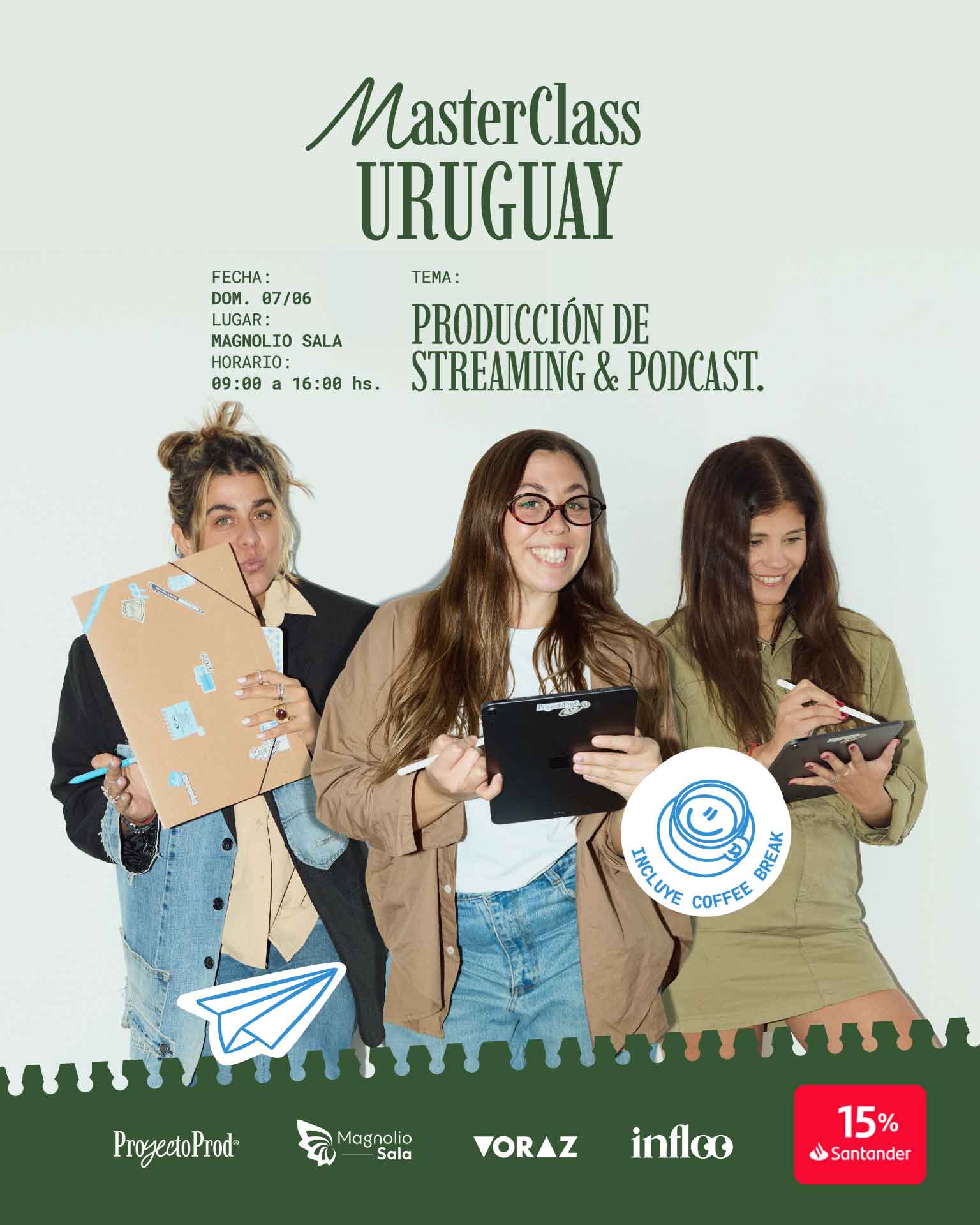 MasterClass URUGUAY - Producción de Streaming & Podcast - ProyectoProd en Magnolio Sala