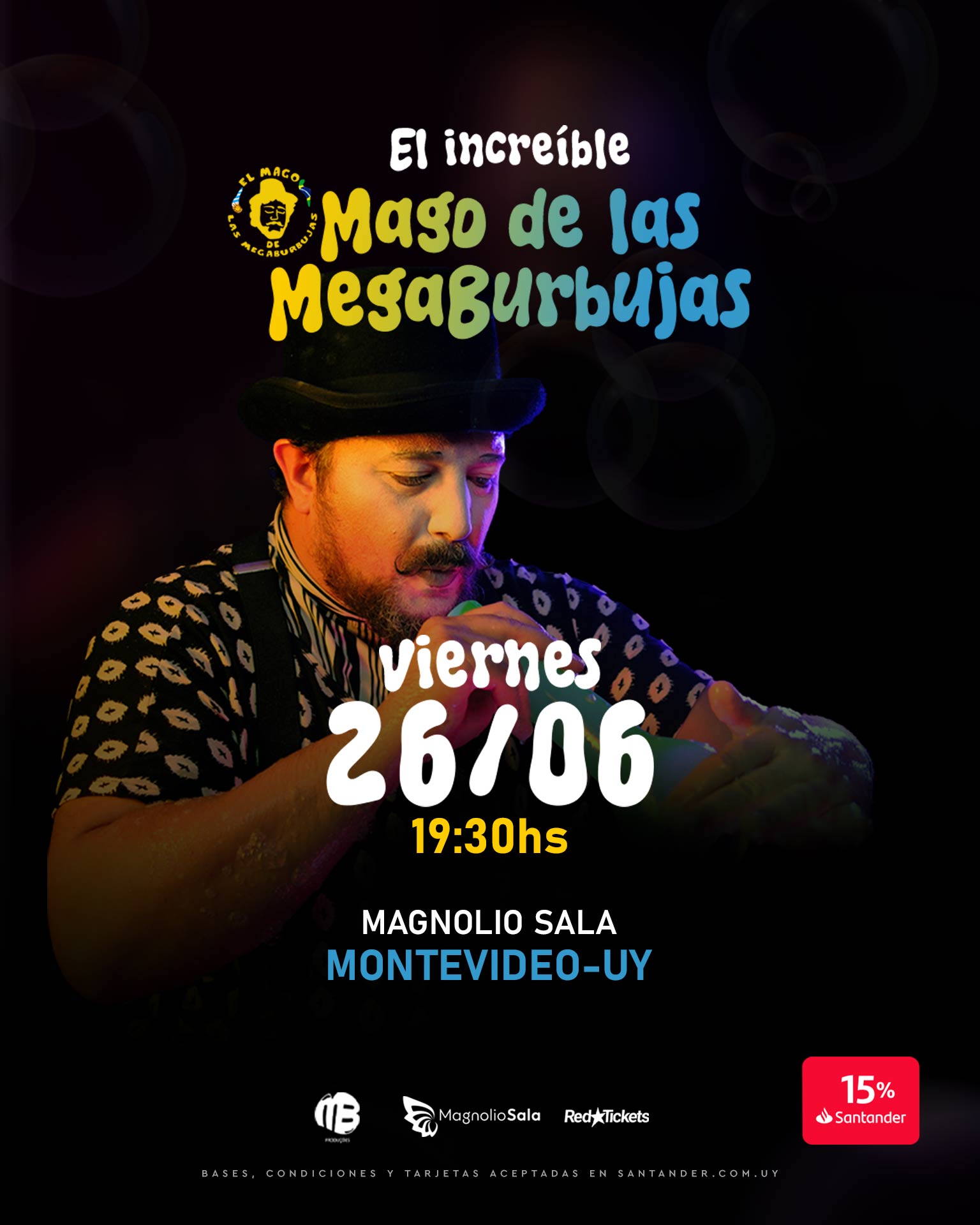 El increíble Mago de las Megaburbujas - - en Magnolio Sala