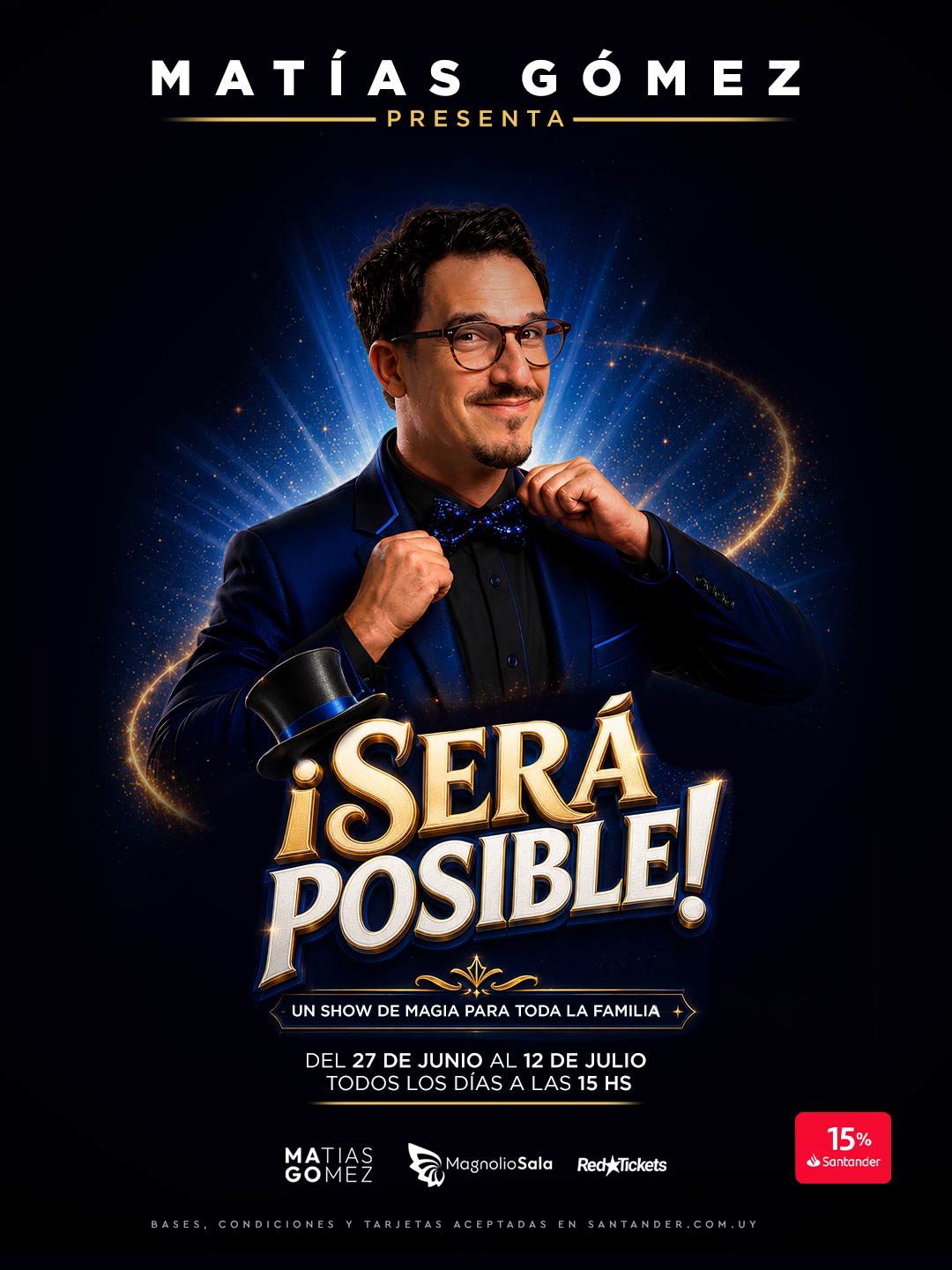 Matías Gómez presenta: ¡Será Posible! - Todo acto de magia empieza con una chispa de duda. ¿Será posible? en Magnolio Sala