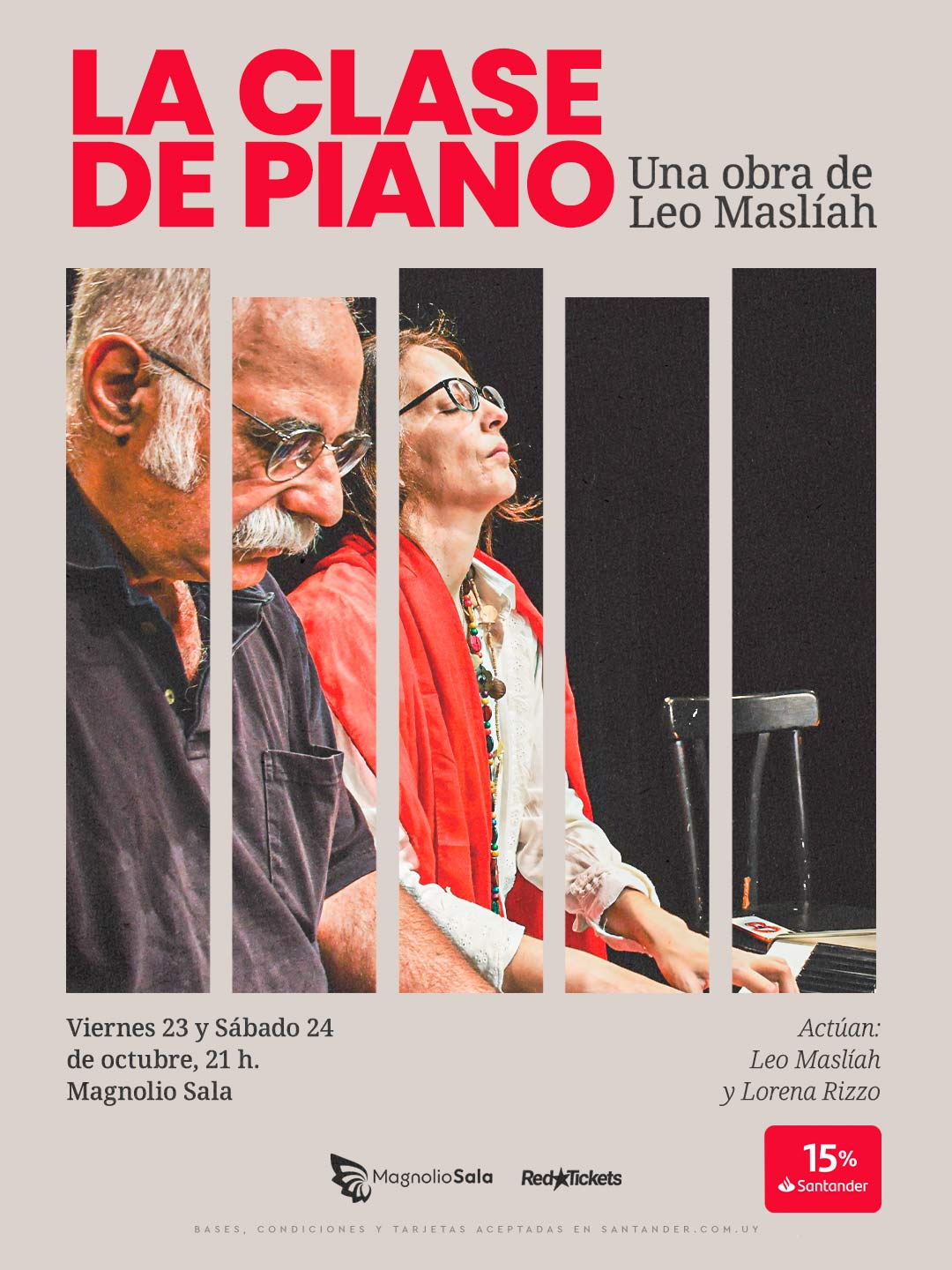 La clase de piano - Una obra de Leo Maslíah en Magnolio Sala
