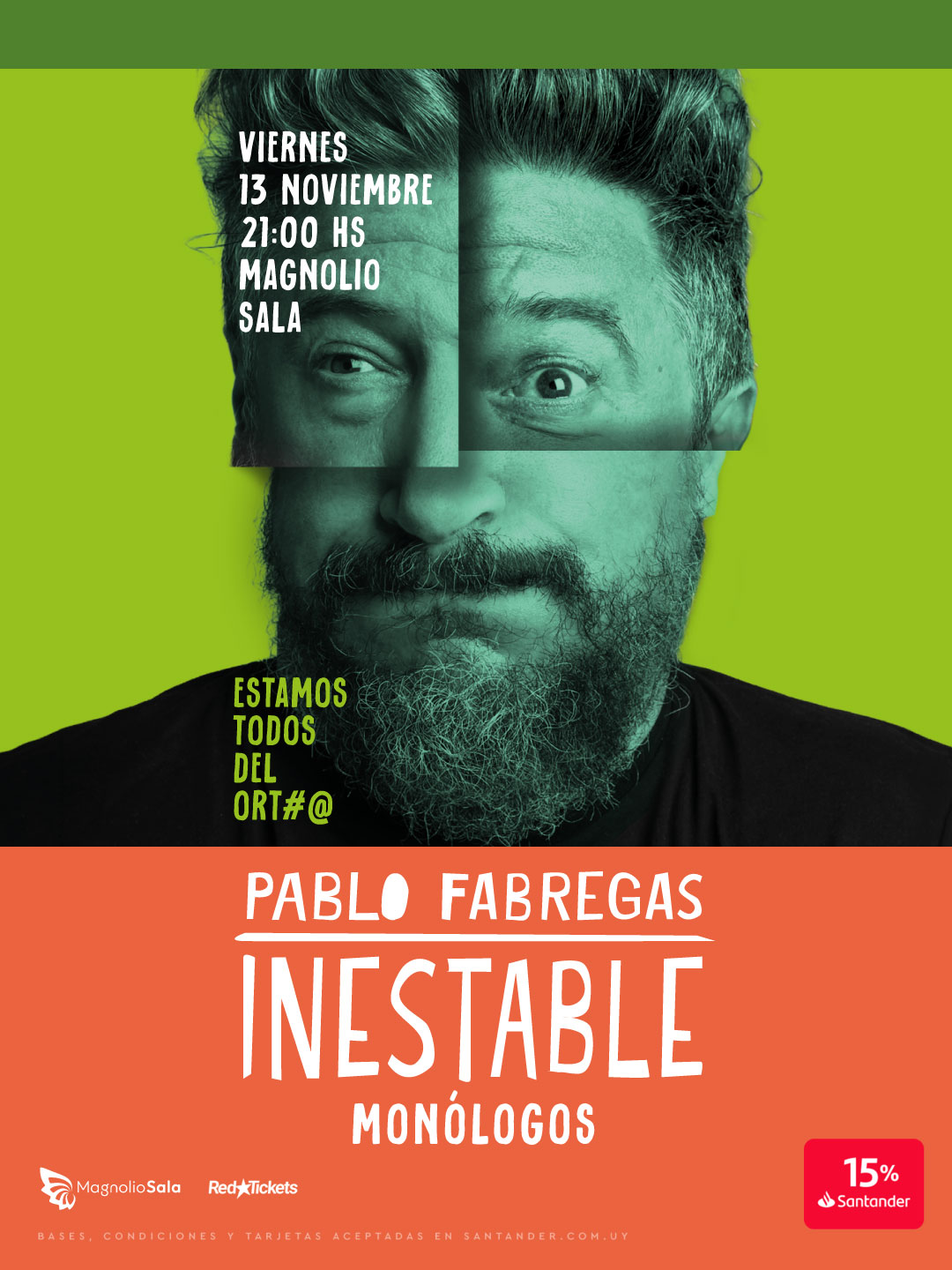 Pablo Fabregas - Inestable monólogos en Magnolio Sala